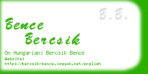 bence bercsik business card